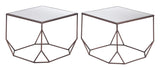 Arzon Bronze Coffee Table Set (2-Piece) by Zuomod at Eve Furniture