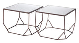 Arzon Bronze Coffee Table Set (2-Piece) by Zuomod at Eve Furniture
