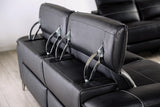 Ascona Black Leatherette Power Reclining Sofa & Loveseat by Furniture of America at Eve Furniture