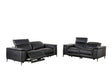 Ascona Black Leatherette Power Reclining Sofa & Loveseat by Furniture of America at Eve Furniture