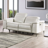 Ascona Light Taupe Leatherette Power Reclining Sofa & Loveseat by Furniture of America at Eve Furniture