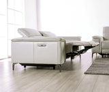 Ascona Light Taupe Leatherette Power Reclining Sofa & Loveseat by Furniture of America at Eve Furniture