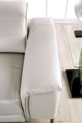 Ascona Light Taupe Leatherette Power Reclining Sofa & Loveseat by Furniture of America at Eve Furniture