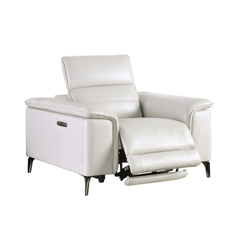 Ascona Light Taupe Power Recliner by Furniture of America at Eve Furniture