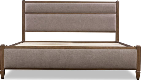Ascott Mulch/Pecan Pie California King Upholstered Storage Bed by Modus Furniture at Eve Furniture