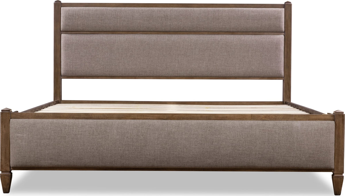 Ascott Mulch/Pecan Pie King Upholstered Storage Bed by Modus Furniture at Eve Furniture