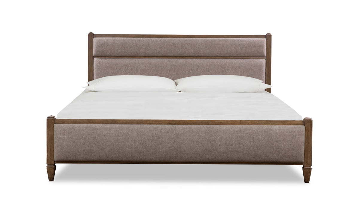 Ascott Mulch/Pecan Pie King Upholstered Storage Bed by Modus Furniture at Eve Furniture