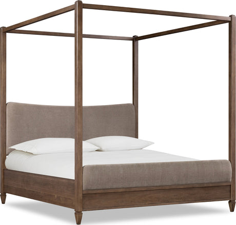 Ascott Mulch/Pecan Pie Queen Canopy Bed by Modus Furniture at Eve Furniture
