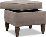 Ascott Mulch/Pecan Pie Upholstered Ottoman