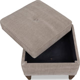 Ascott Mulch/Pecan Pie Upholstered Ottoman