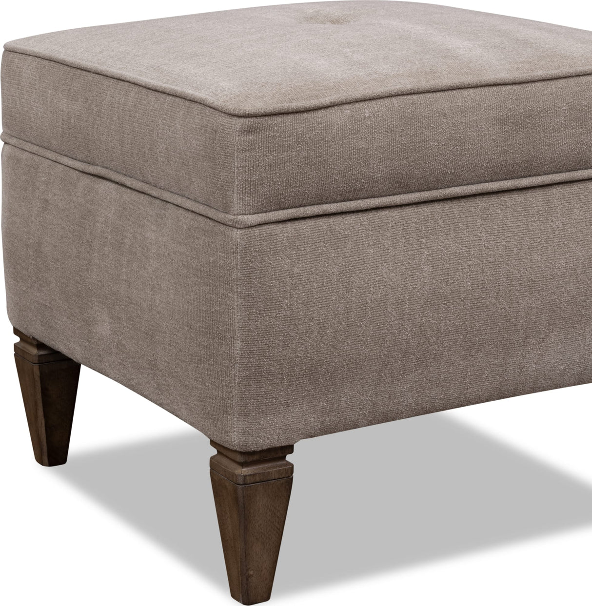 Ascott Mulch/Pecan Pie Upholstered Ottoman