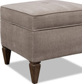 Ascott Mulch/Pecan Pie Upholstered Ottoman
