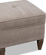 Ascott Mulch/Pecan Pie Upholstered Ottoman