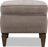 Ascott Mulch/Pecan Pie Upholstered Ottoman