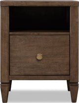 Ascott Pecan Pie 1 Drawer Nightstand by Modus Furniture at Eve Furniture