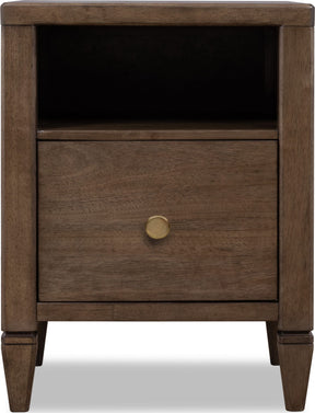 Ascott Pecan Pie 1 Drawer Nightstand by Modus Furniture at Eve Furniture