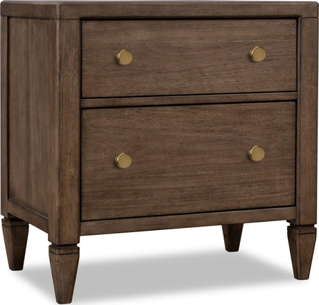 Ascott Pecan Pie 2 Drawer Nightstand by Modus Furniture at Eve Furniture