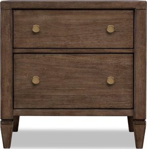 Ascott Pecan Pie 2 Drawer Nightstand by Modus Furniture at Eve Furniture