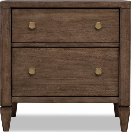 Ascott Pecan Pie 2 Drawer Nightstand by Modus Furniture at Eve Furniture