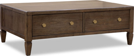Ascott Pecan Pie Rectangular Lift Top Coffee Table by Modus Furniture at Eve Furniture