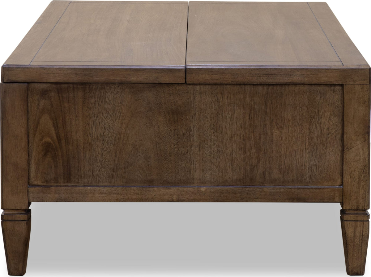 Ascott Pecan Pie Rectangular Lift Top Coffee Table by Modus Furniture at Eve Furniture
