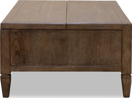 Ascott Pecan Pie Rectangular Lift Top Coffee Table by Modus Furniture at Eve Furniture