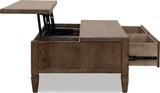 Ascott Pecan Pie Rectangular Lift Top Coffee Table by Modus Furniture at Eve Furniture
