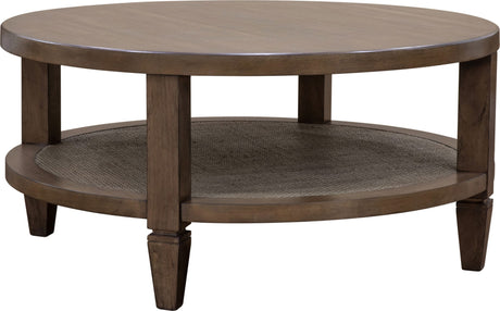 Ascott Pecan Pie Round Coffee Table by Modus Furniture at Eve Furniture