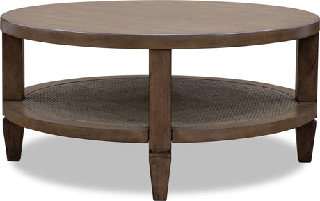 Ascott Pecan Pie Round Coffee Table by Modus Furniture at Eve Furniture