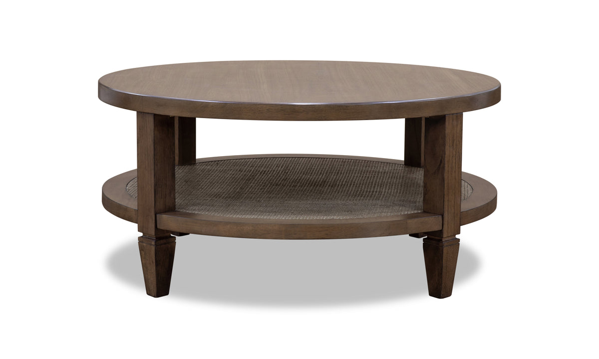Ascott Pecan Pie Round Coffee Table by Modus Furniture at Eve Furniture