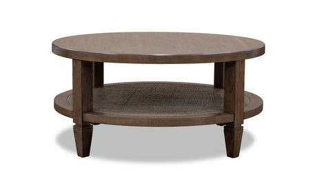 Ascott Pecan Pie Round Coffee Table by Modus Furniture at Eve Furniture