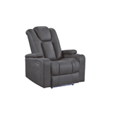 Ash Grey 3-Piece Power Reclining Living Room Set by New Era Innovations at Eve Furniture