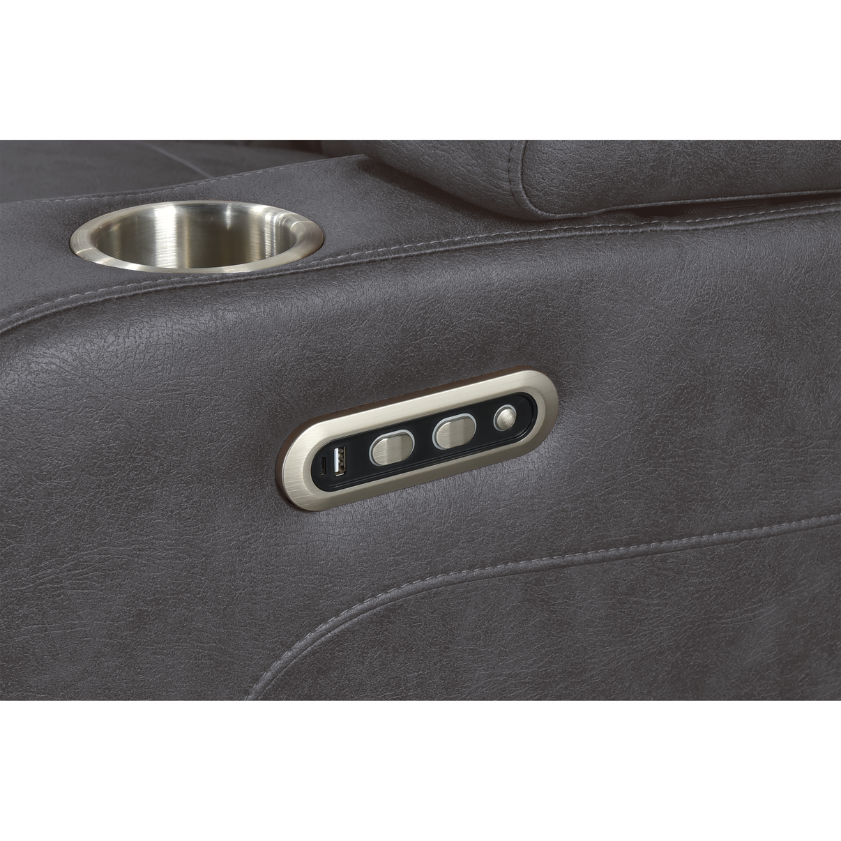 Ash Grey 3-Piece Power Reclining Living Room Set by New Era Innovations at Eve Furniture