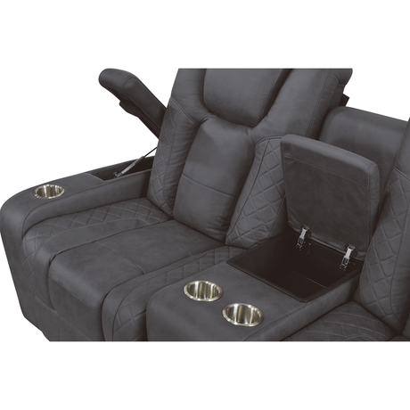 Ash Grey 3-Piece Power Reclining Living Room Set by New Era Innovations at Eve Furniture