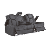Ash Grey 3-Piece Power Reclining Living Room Set by New Era Innovations at Eve Furniture