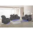 Ash Grey 3-Piece Power Reclining Living Room Set by New Era Innovations at Eve Furniture