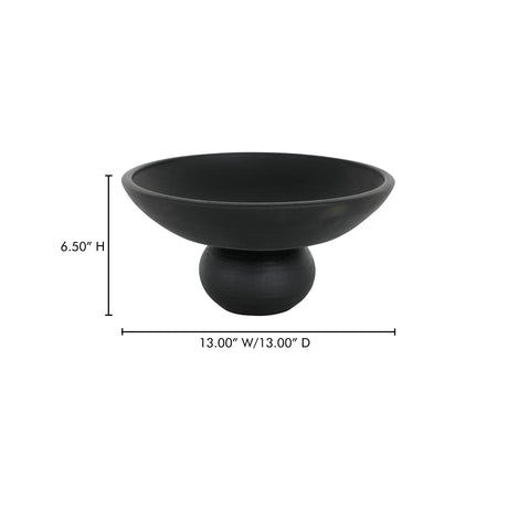 Asha Black Terracotta Decorative Bowl by MOES at Eve Furniture