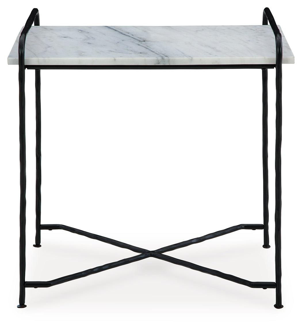Ashber White/Black Accent Table by Ashley at Eve Furniture