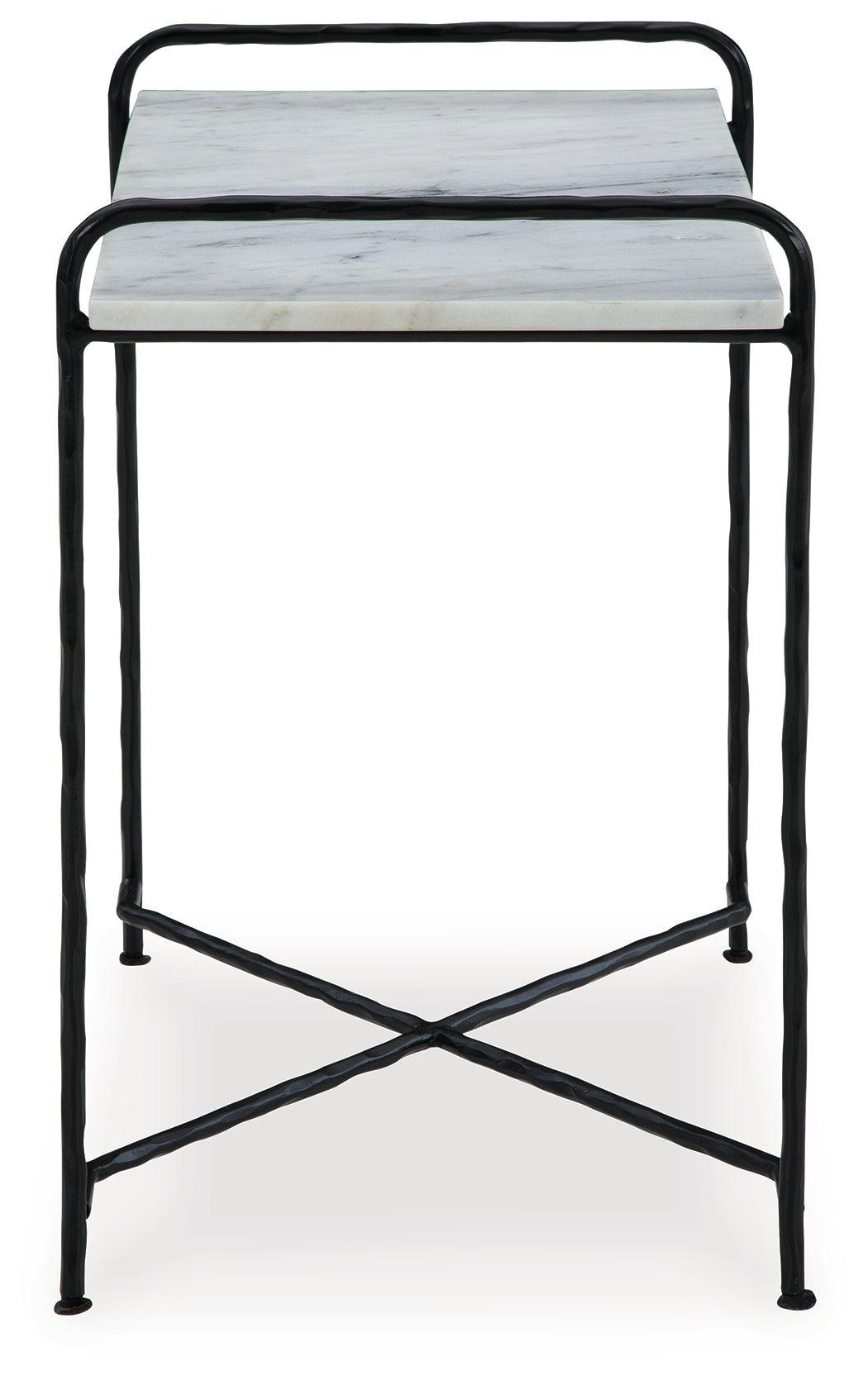 Ashber White/Black Accent Table by Ashley at Eve Furniture