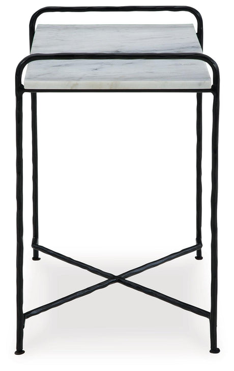 Ashber White/Black Accent Table by Ashley at Eve Furniture