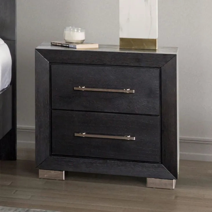 Ashbourne Black 5-Piece Queen Bedroom Set by Furniture of America at Eve Furniture