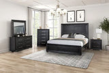 Ashbourne Black 5-Piece Queen Bedroom Set by Furniture of America at Eve Furniture