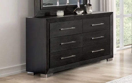 Ashbourne Black 5-Piece Queen Bedroom Set by Furniture of America at Eve Furniture