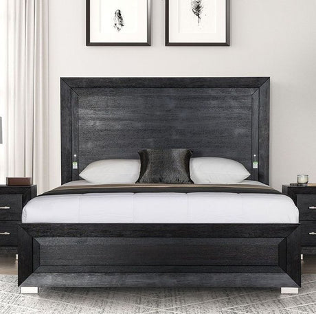 Ashbourne Black 4-Piece Queen Bedroom Set by Furniture of America at Eve Furniture
