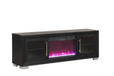 Ashbourne Black 72" TV Stand w/ Fire Place by Furniture of America at Eve Furniture