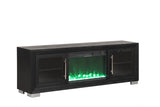 Ashbourne Black 72" TV Stand w/ Fire Place by Furniture of America at Eve Furniture