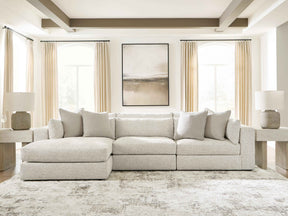 Ashbourne Estate Snowstone 3-Piece Sectional with LAF Chaise by Ashley at Eve Furniture