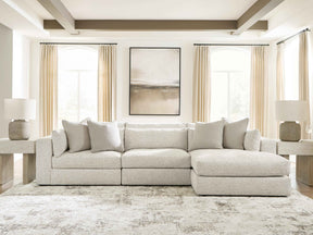 Ashbourne Estate Snowstone 3-Piece Sectional with RAF Chaise by Ashley at Eve Furniture