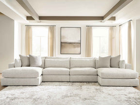 Ashbourne Estate Snowstone 4-Piece Double Chaise Sectional by Ashley at Eve Furniture
