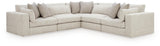 Ashbourne Estate Snowstone 5-Piece Sectional